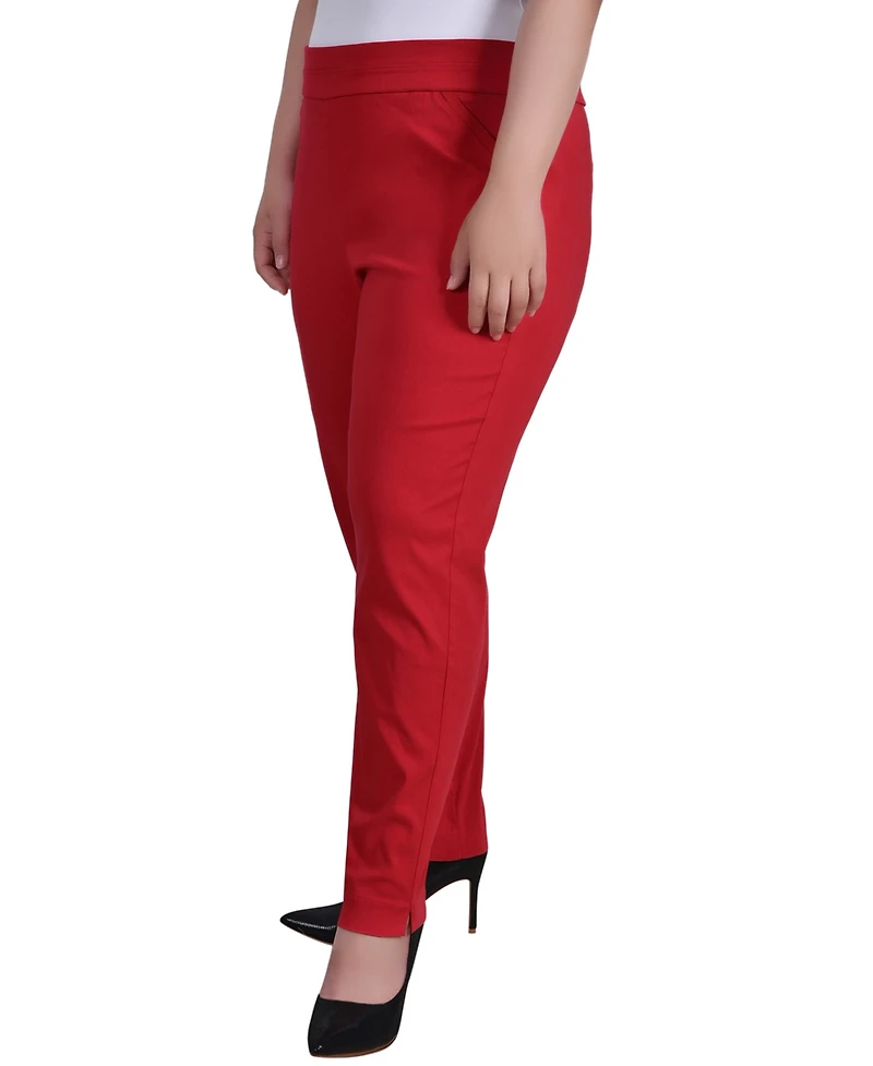 Ny Collection Plus Slim Pull On Pants