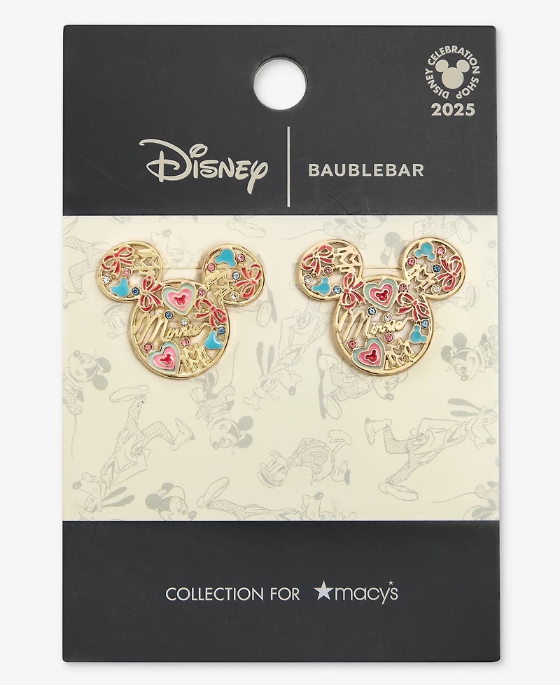 Disney | Macy's Minnie Mouse Motif Statement Earrings, Created for Macy's