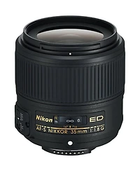 Nikon 35mm f/1.8G Ed Af-s Nikkor Lens, Bundle with Flashpoint Zoom Li-on Iii R2 Flash Speedlight, ProOptic 58mm Filter Kit, Cleaning Kit