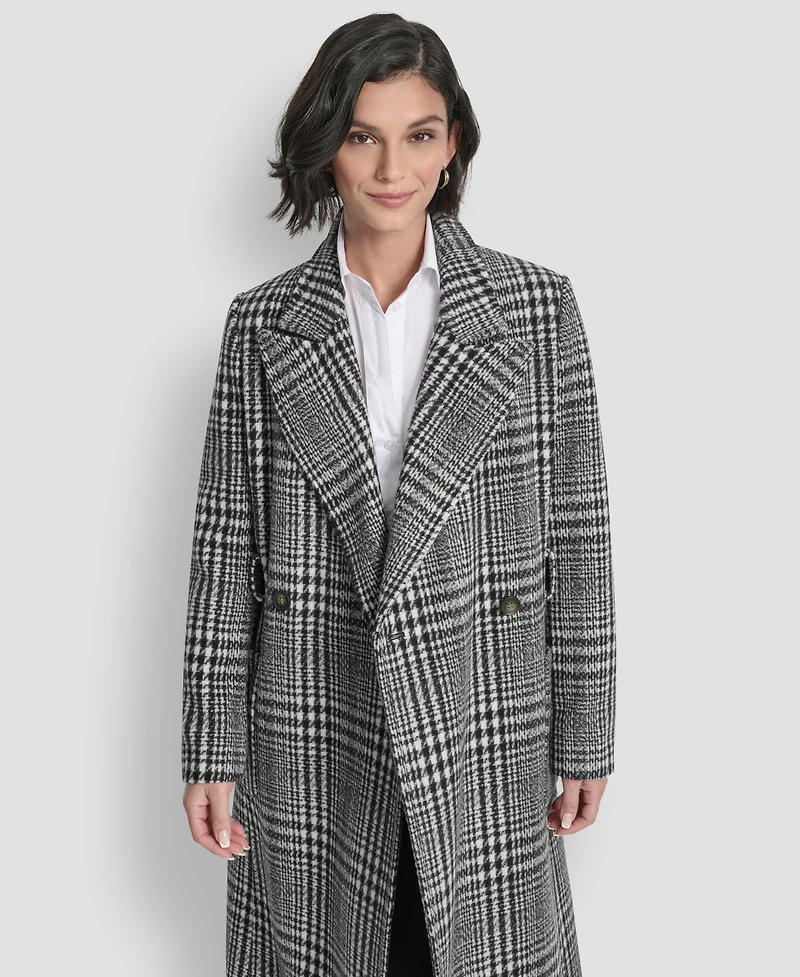 Dkny Women's Notch Collar Belted Wrap Coat