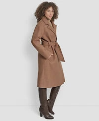 Dkny Women's Belted Notch Collar Coat