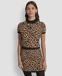 Dkny Jeans Women's Animal Print Cropped Top