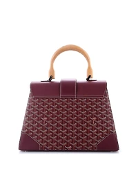 Pre-Owned Goyard Mm Saigon Top Handle Bag Coated Canvas with Leather