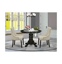 East West Furniture Dining Room Set Black