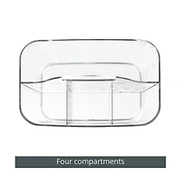 mDesign Plastic Craft & Sewing Storage Organizer Caddy Tote Bin - 2 Pack - Clear