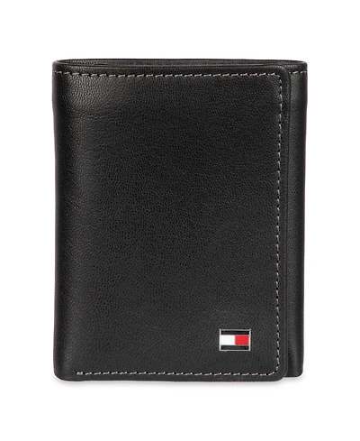 Tommy Hilfiger Men's Hidden Zipper Trifold Rfid Wallet