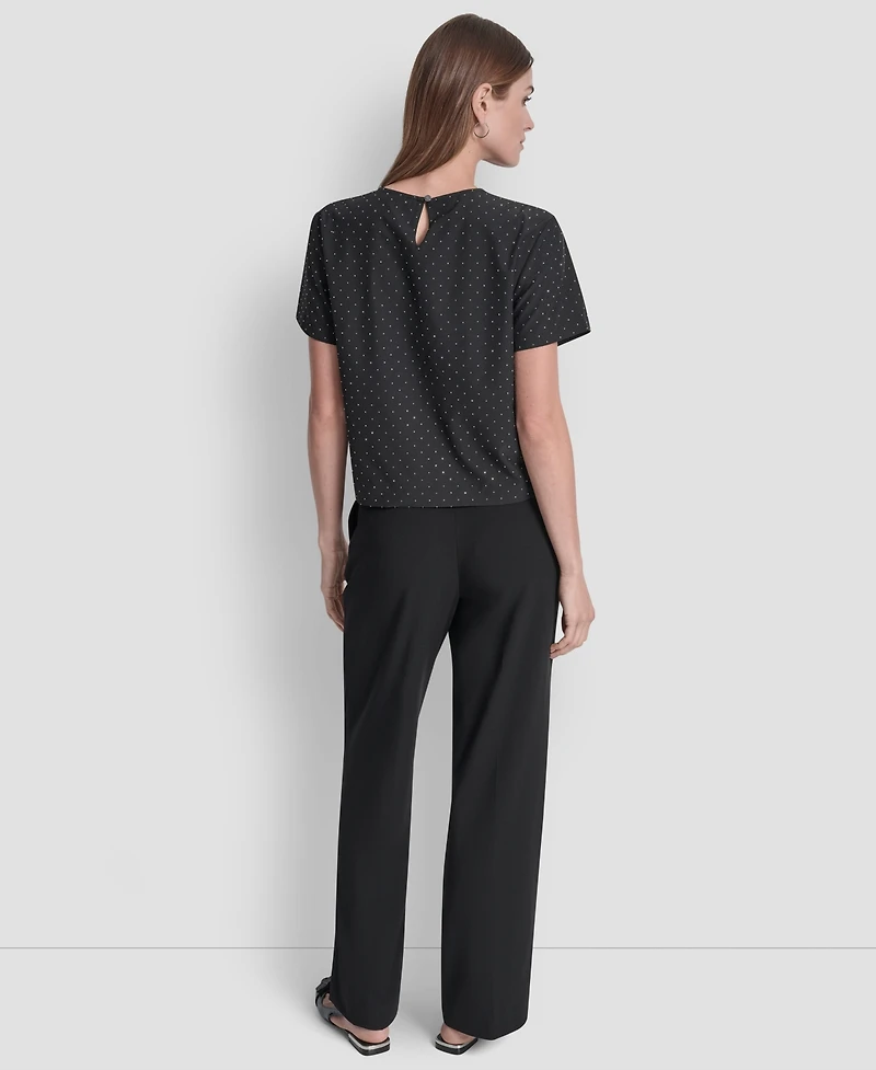 Dkny Women's Crewneck Short Sleeves Top