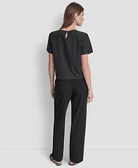 Dkny Women's Crewneck Short Sleeves Top