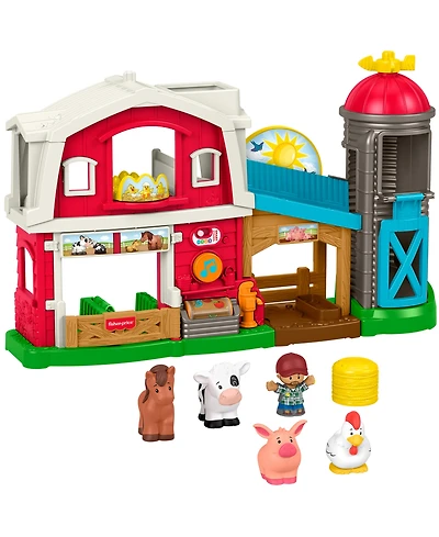 Little People Caring Fun Animal Farm Playset, 6 Play Pieces