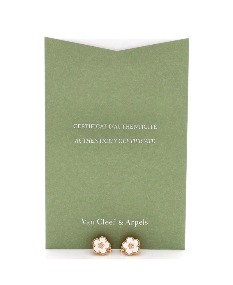 Pre-Owned Van Cleef & Arpels Lucky Spring Plum Blossom Stud Earrings