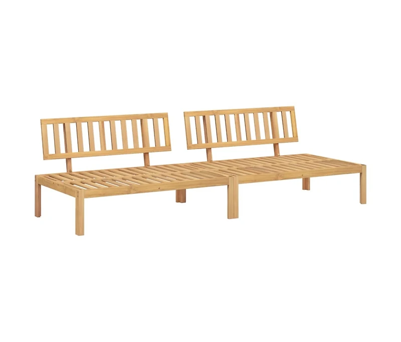Patio Pallet Middle Sofas 2 pcs Solid Wood Acacia