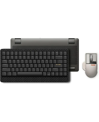 Lofree Edge Low Profile Mechanical Keyboard & Block Mouse Combo, 75% Wireless & Wired Keyboard