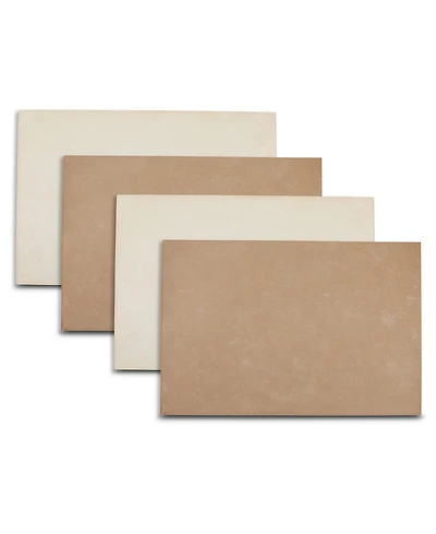 Dainty Home Velvet Reversible Premium Faux Leather 12" x 18" Rectangular Placemats Set of 4