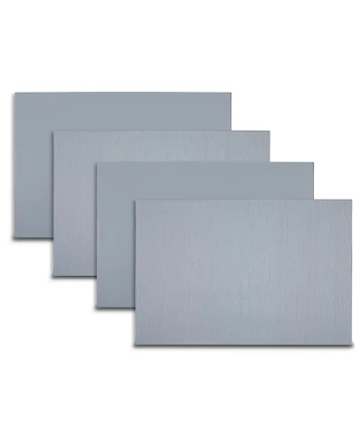 Dainty Home Ridges Reversible Premium Faux Leather 12" x 18" Rectangular Placemats Set of 4