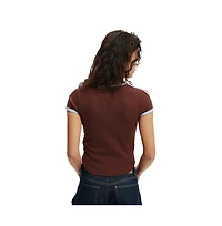 Cotton On Women's V Neck Retro Baby Graphic Tee