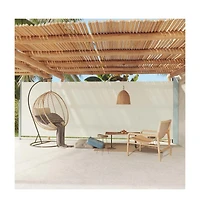 Side Awning Cream Polyester with Pu coating, powder-coated steel
