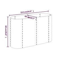 Garden Raised Bed Silver Powder-coated steel Large Durable