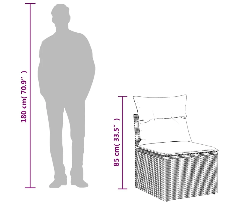 vidaXL Garden Chair Black and Blue