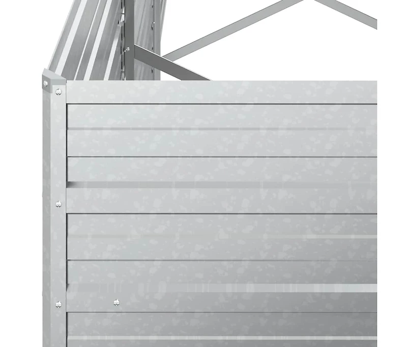 Garden Raised Bed Silver Galvanized Steel Large Durable