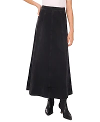 1.state Women's Denim Seamed Maxi Skirt