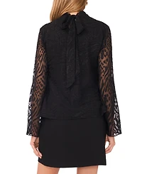 1.state Women's Long Bell Sleeve Open Back Tie Top