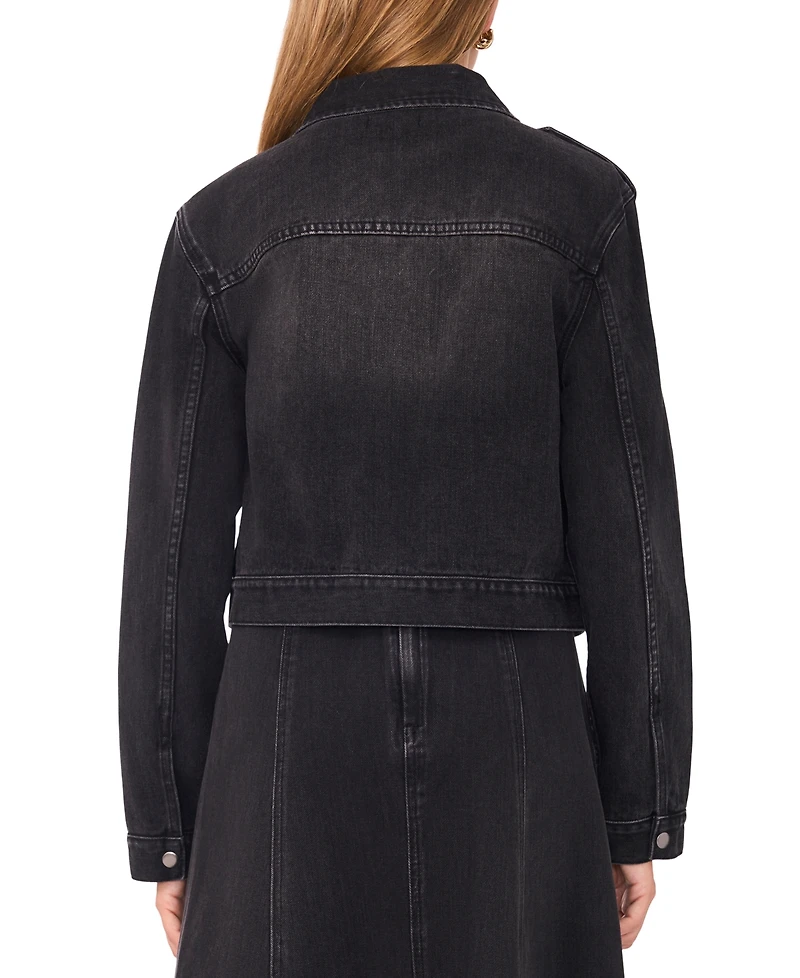 1.state Women's Collar Denim Jacket