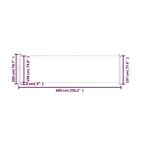 Patio Retractable Side Awning 78.7"x236.2