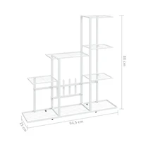 Plant Stand White Metal Medium Durable Flower Stand