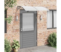Door Canopy Gray Polycarbonate 59.1x29.5 in Durable Door Canopy