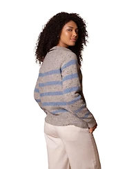Celtic & Co. Women's Donegal Striped Polo Sweater