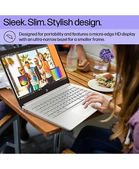 Kuu Portable Laptop, Student and Business, 14" Hd Display, Intel Quad-Core N4120, 16GB DDR4 Ram, 64GB eMMC, 1 Year Office 365, Webcam, Rj-45, Hdm