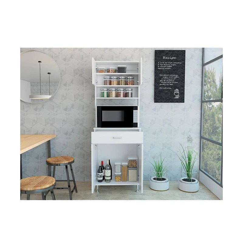 Tuhome Della 60 Pantry White Mdf