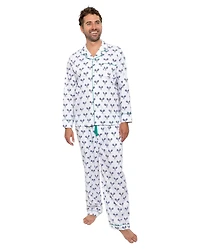 Sant and Abel Men's Hepburn Gingham Navy Long Pj Set
