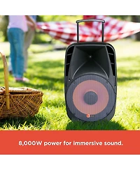 RadioShack Party Tower 2 Way P.a. Pa Speaker 8000 Peak Power With Stand and Remote Control 4001924