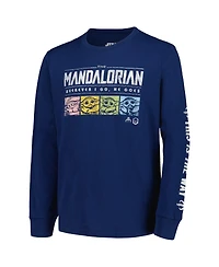 Mad Engine Big Boys and Girls the Mandalorian Baby Yoda Retro Pop Long Sleeve T-Shirt