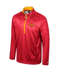 Colosseum Men's Cardinal Iowa State Cyclones The Machine Half-Zip Jacket