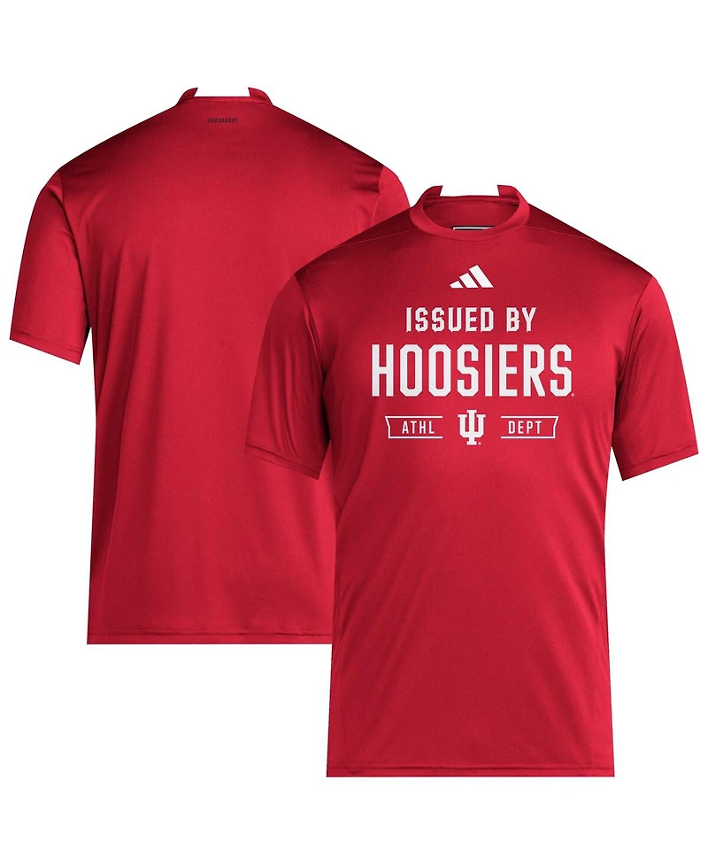 Adidas Men's Crimson Indiana Hoosiers 2025 Training Performance Team T-Shirt