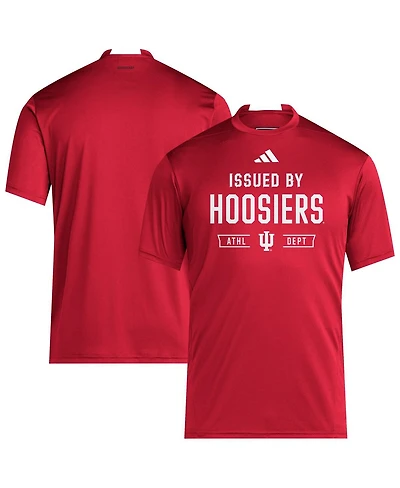 Adidas Men's Crimson Indiana Hoosiers 2025 Training Performance Team T-Shirt