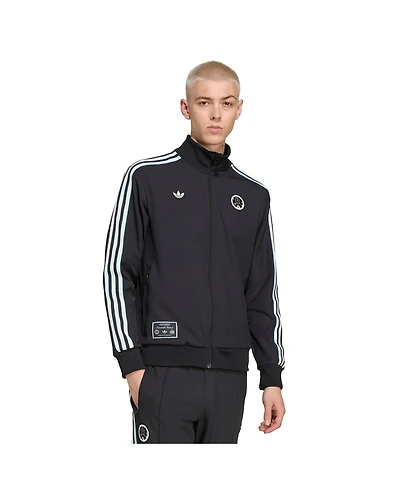 Adidas Men's Black Newcastle United Terrace Icons Full-Zip Track Jacket