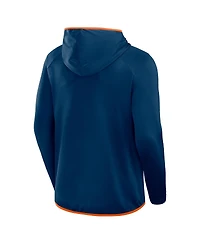 Fanatics Men's Navy Chicago Bears Transitional Defender Hoodie Long Sleeve T-Shirt