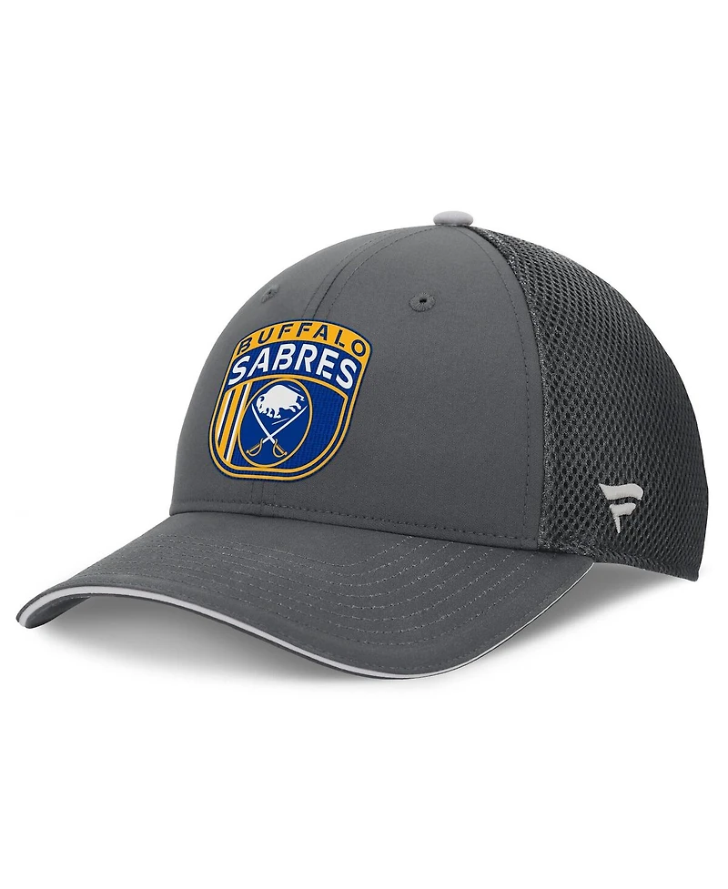 Fanatics Men's Gray Buffalo Sabres Authentic Pro Home Ice Trucker Adjustable Hat