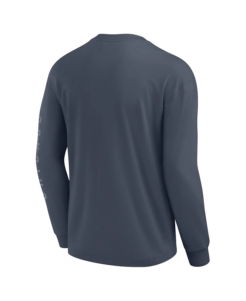 Fanatics Men's Blue Chicago Cubs Elements Future Ground Tonal Info Long Sleeve T-Shirt