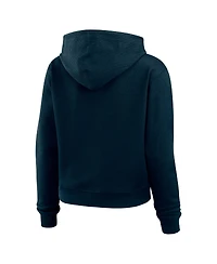 Wear by Erin Andrews Women's Navy Chicago Bears Waffle Hoodie Pullover Top