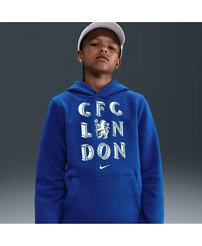 Nike Big Boys and Girls Blue Chelsea Club Hoodie