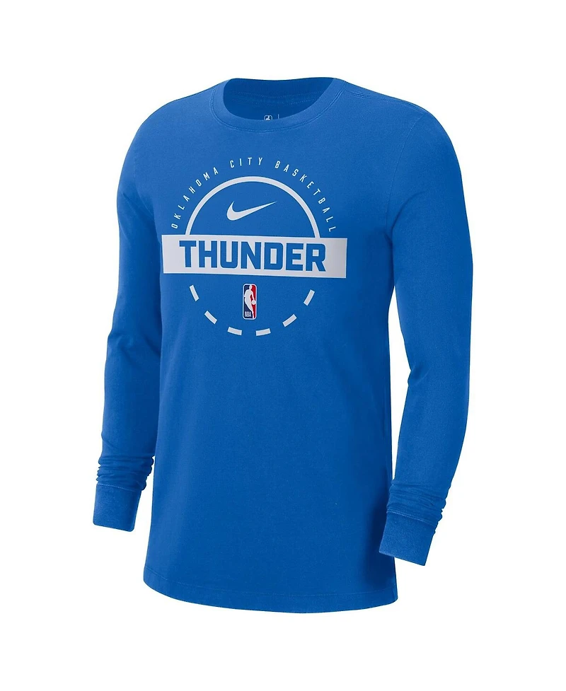 Nike Men's Blue Oklahoma City Thunder Authentic Long Sleeve Practice T-Shirt