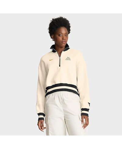 Nike Women's Tan West Virginia Mountaineers Legacy Half-Zip Sweatshirt