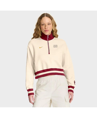 Nike Women's Tan Usc Trojans Legacy Half-Zip Sweatshirt