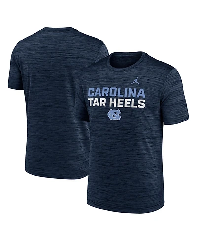 Jordan Men's Navy North Carolina Tar Heels Campus Center Stack Velocity Performance T-Shirt