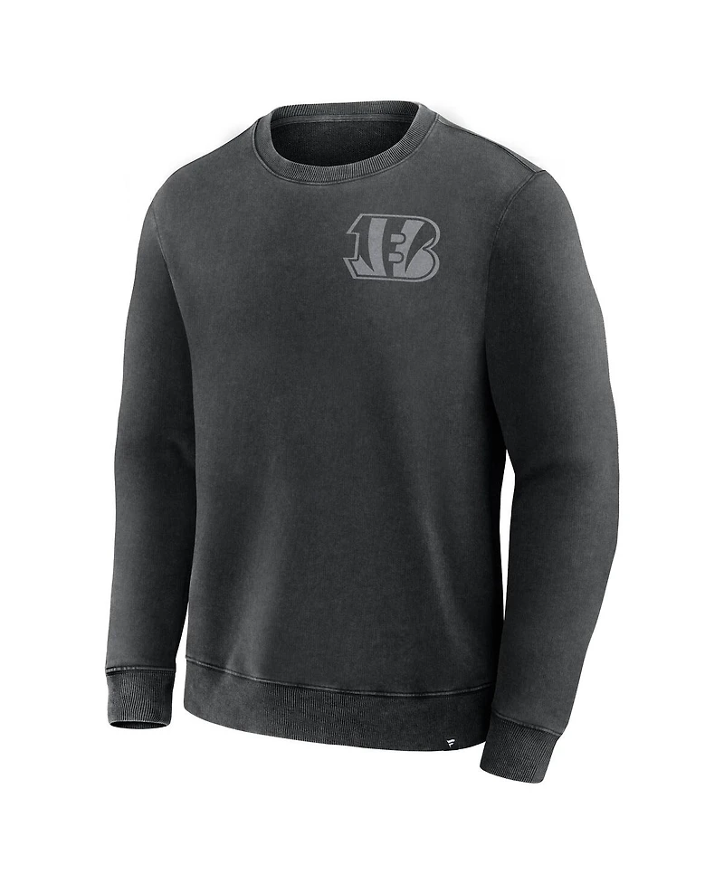 Fanatics Men's Black Cincinnati Bengals Deep Route Pullover Sweatshirt
