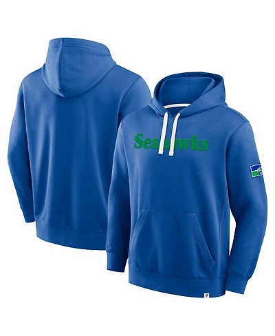 Fanatics Men's Royal Seattle Seahawks New Horizons Heritage Pullover Hoodie